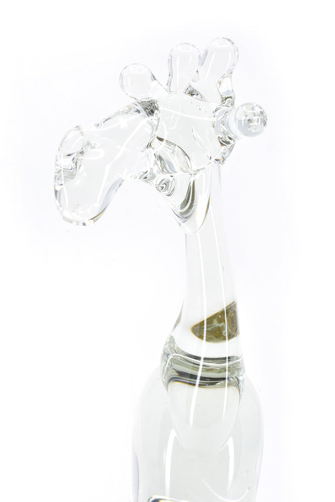 Handblown Recycled Glass Giraffe Bottle Stopper