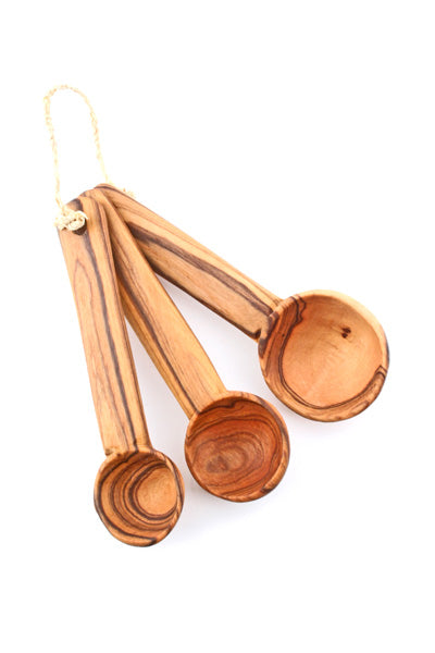 Set of 3 Wild Olive Wood Measuring Spoons