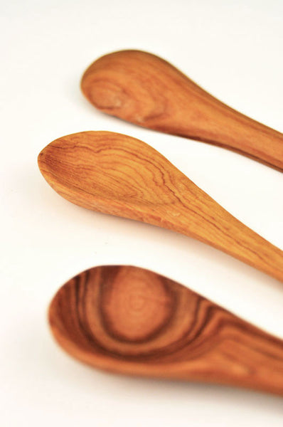 Set of 4 Wild Olive Wood Porridge Spoons