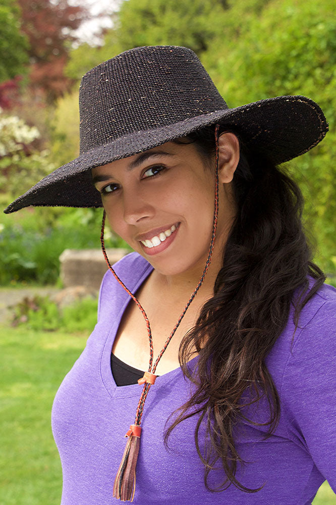 Ghanaian Black Straw Sun Hat