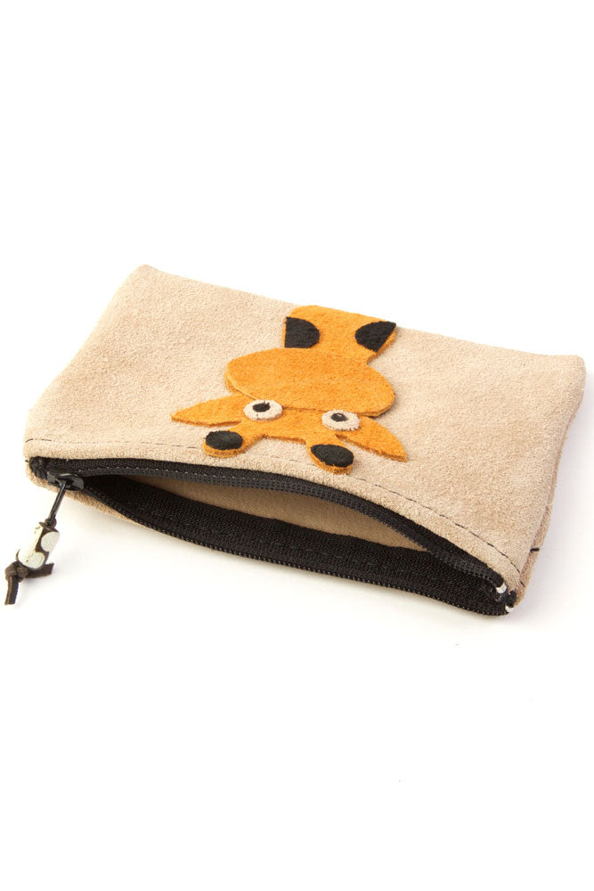 Suede Giraffe Coin Purse For Kids