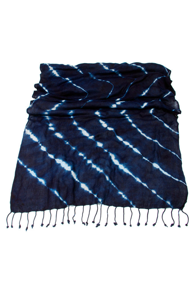 Soft Indigo Shawl from Burkina Faso