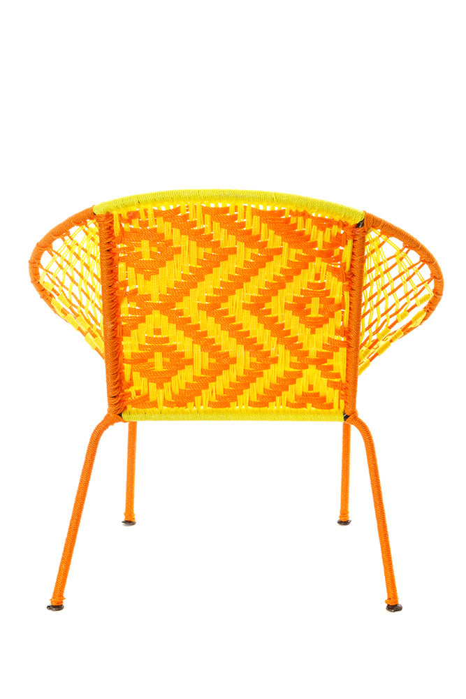 Yellow & Orange Petite Peekaboo Chair