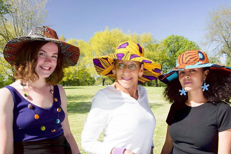 Ghanaian Ankara Cotton Sun Hats