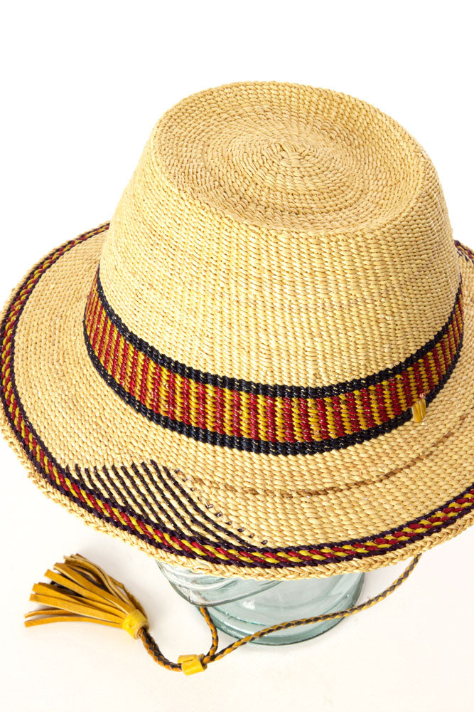 Ghanaian Short Brimmed Straw Hats