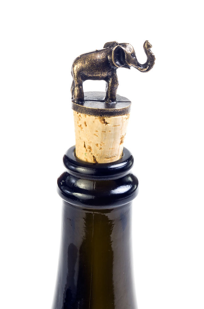 South African Brass Elephant Wine Bottle Stopper