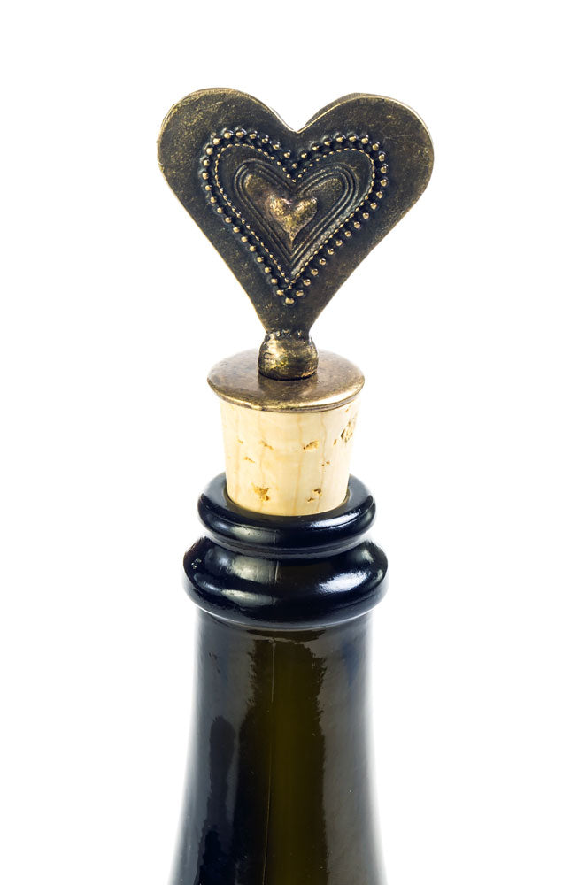 South African Fancy Heart Wine Bottle Stopper