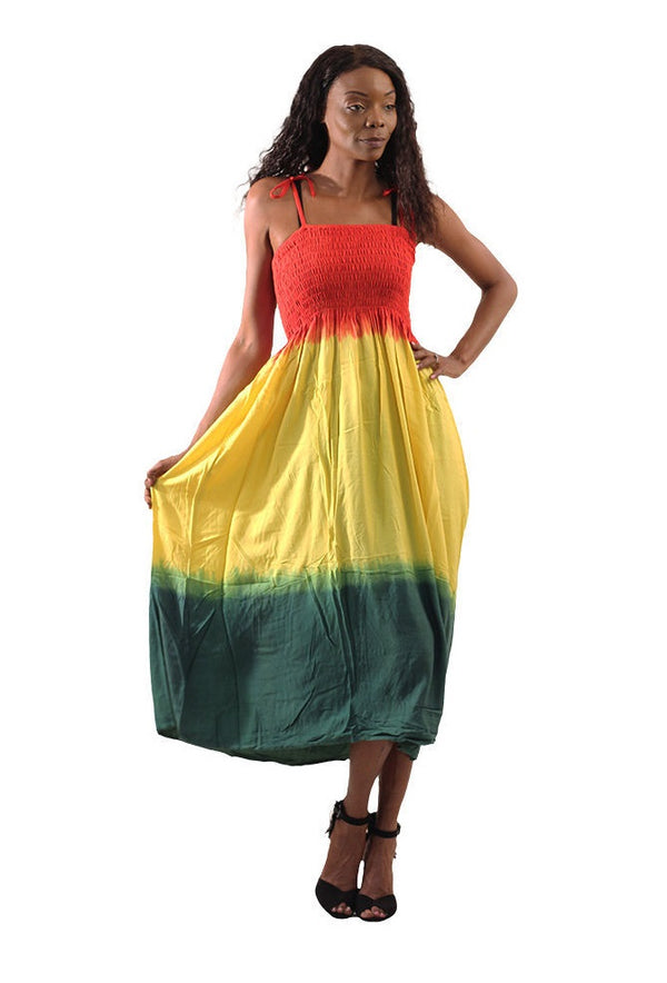 Sleeveless Long Rasta Dress